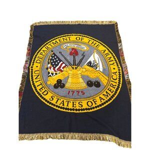 U.S. Army Department of the Army Throw Blanket – Patriotic Tapestry – 46x57 in